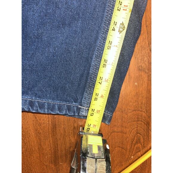 NICE Mens CARHARTT Bib OVERALLS Denim ~ LOOSE Fit OR4672-M Preowned ~ 44x30(29) - Picture 3 of 5